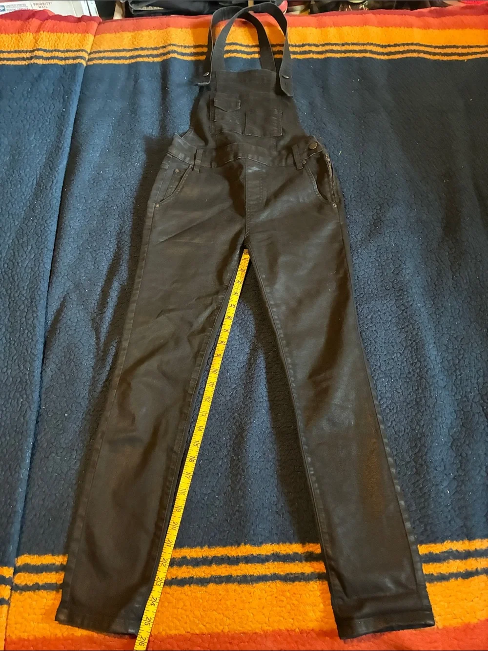 Free People Black Overalls with Front Bib